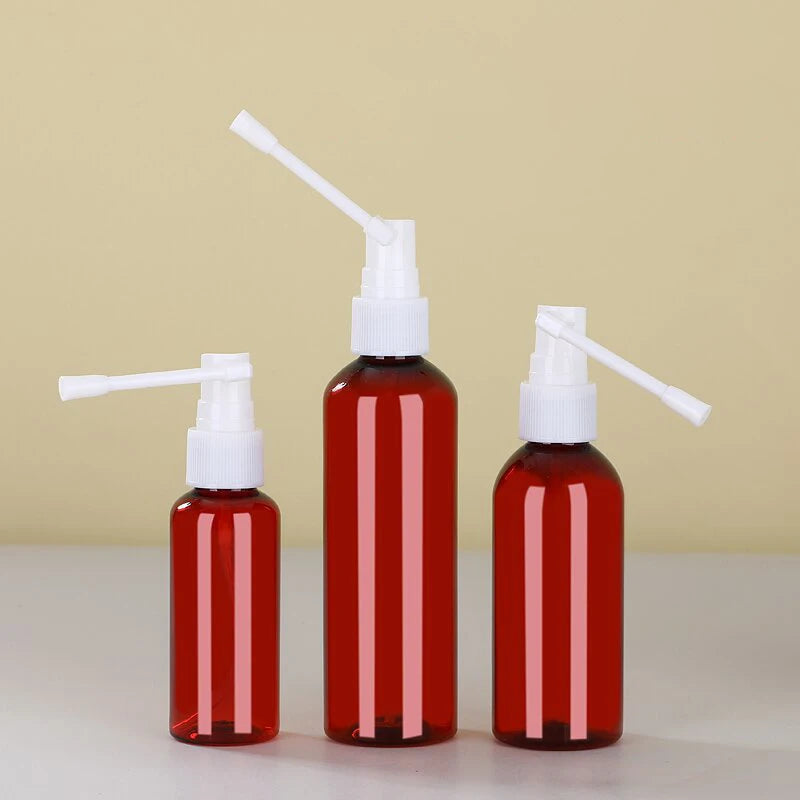 10- PET Spray Bottle Elephant Trunk Nasal Cosmetic Jars Pot Sample Qme