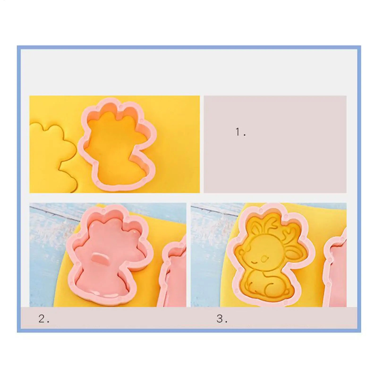 Christmas Cookie Cutter 8 Fudge Press Shapes Pressable Pastry Mold Qme