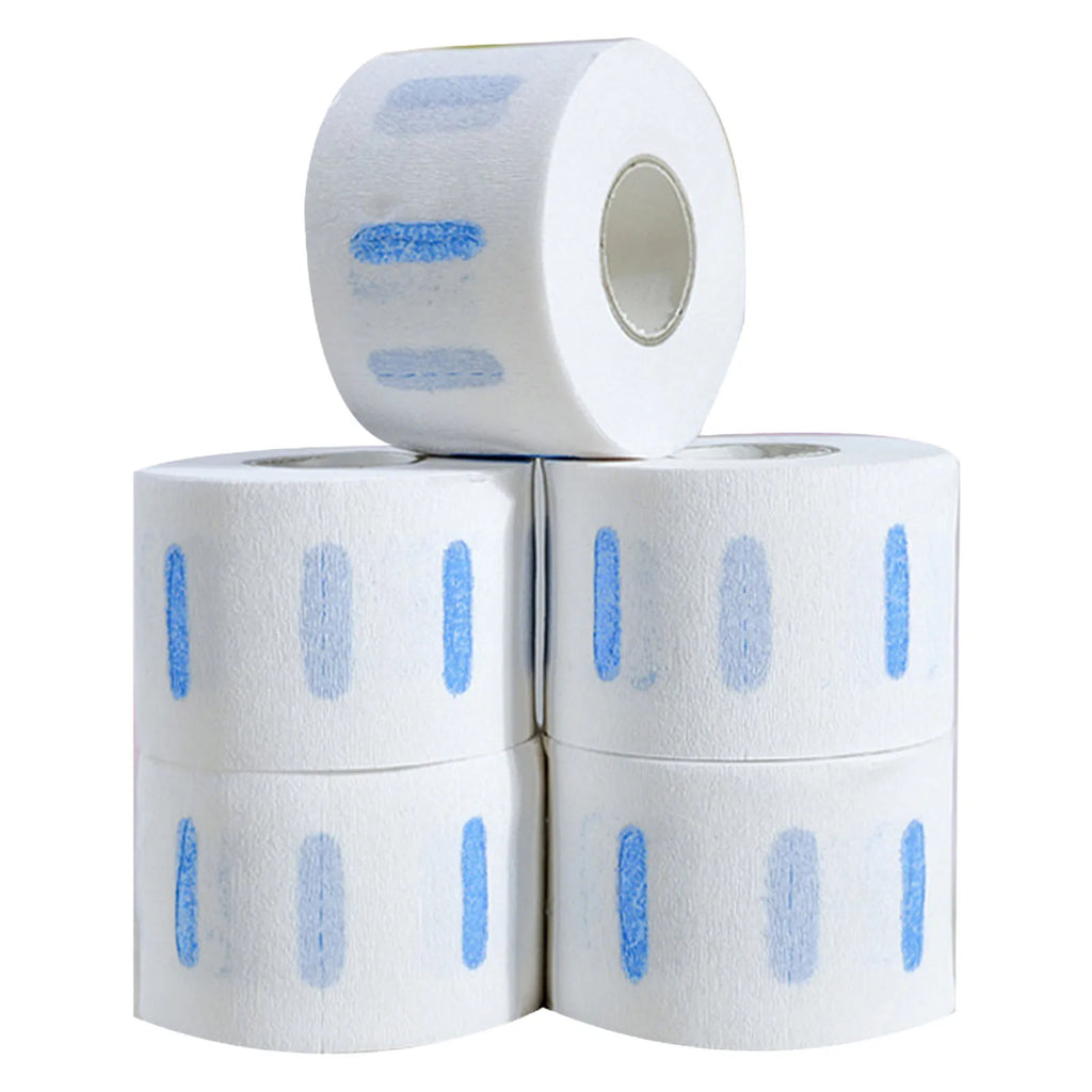 5 Rolls Neck Strips White Professional Stretchy Barber Neck Strips Paper Hairdressing Tool for Hair Cutting White Neck Strips Qme as pic