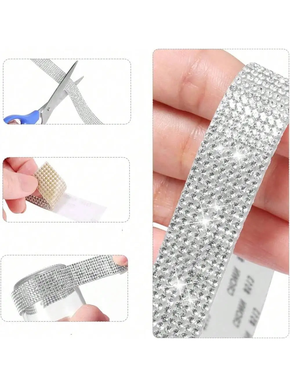 1 Roll Toilet Stickers Self-adhesive Rhinestone Sticker DIY Qme