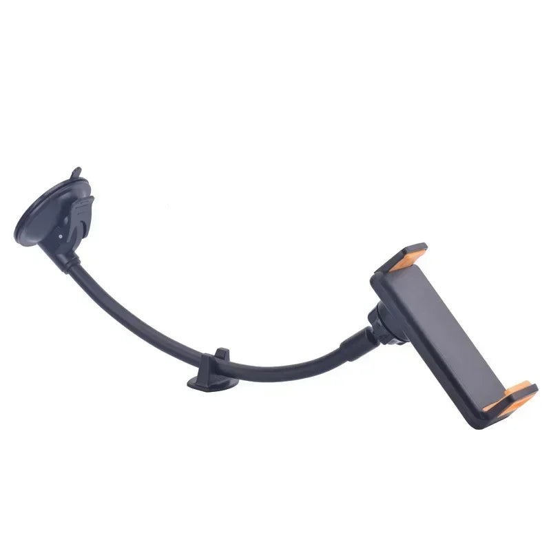 Car Tablet Holder Long Arm Suction Cup Mount for iPad Pro Air 4-13'' Truck Vehicle Lift Uber Windshield Window Qme Orange