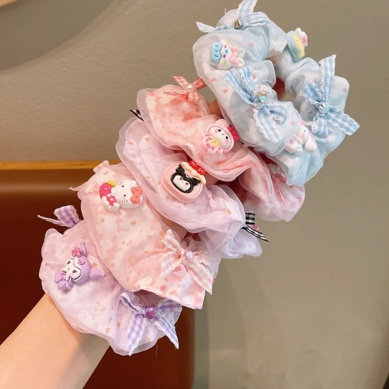 Hello Kitty Kuromi Hair Accessories, Melody School Hair Ties—Excellent Elasticity, Gentle on Hair Qme