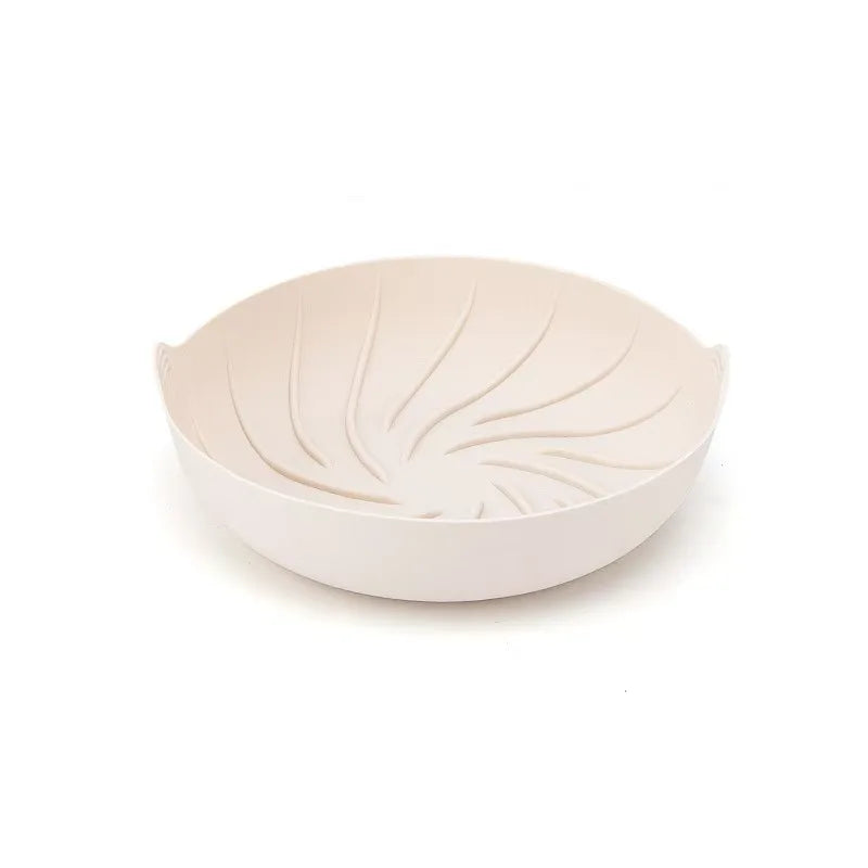 Silicone Air Fryer Basket High Temperature Resistant Baking Silicone Pan Inner Basket Silicone Pot Air Fryer Qme White Small