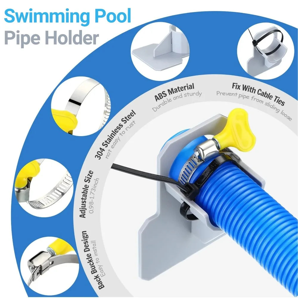 Swimming Pool Pipe Holder 30-37mm Water Pipe Drainage Pipe Mount Supports for Preventing Pipes Sagging Swimming Pool Accessories Qme