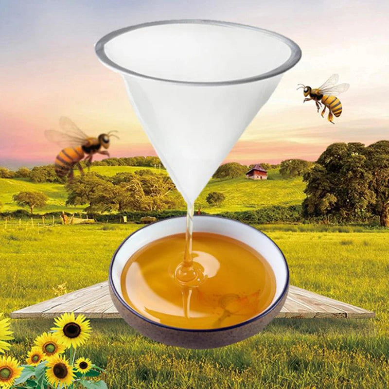^35CM Honey Strainer Net Ultra-fine Impurity Filter Cloth Beekeeping Tool Funnel Qme