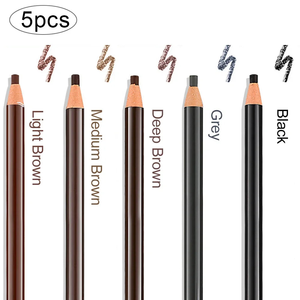 Professional Microblading Pencil Permanent Eyebrow Tattoo Waterproof Qme meibihunhese5Pcs Mix