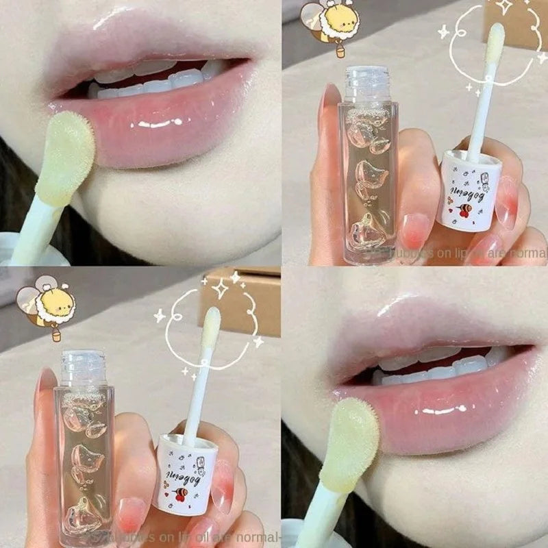 Honey Lip Oil Water Light Transparent Glass Moisturizing Lips Student Qme