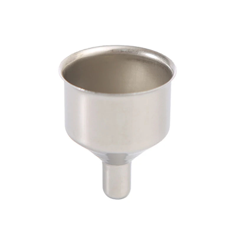 2Pcs Funnel Stainless Steel Portable Mini Small Mouth Funnels Bar Wine Flask Universal Long-mouth Conical Kitchen Oil Funnel Qme