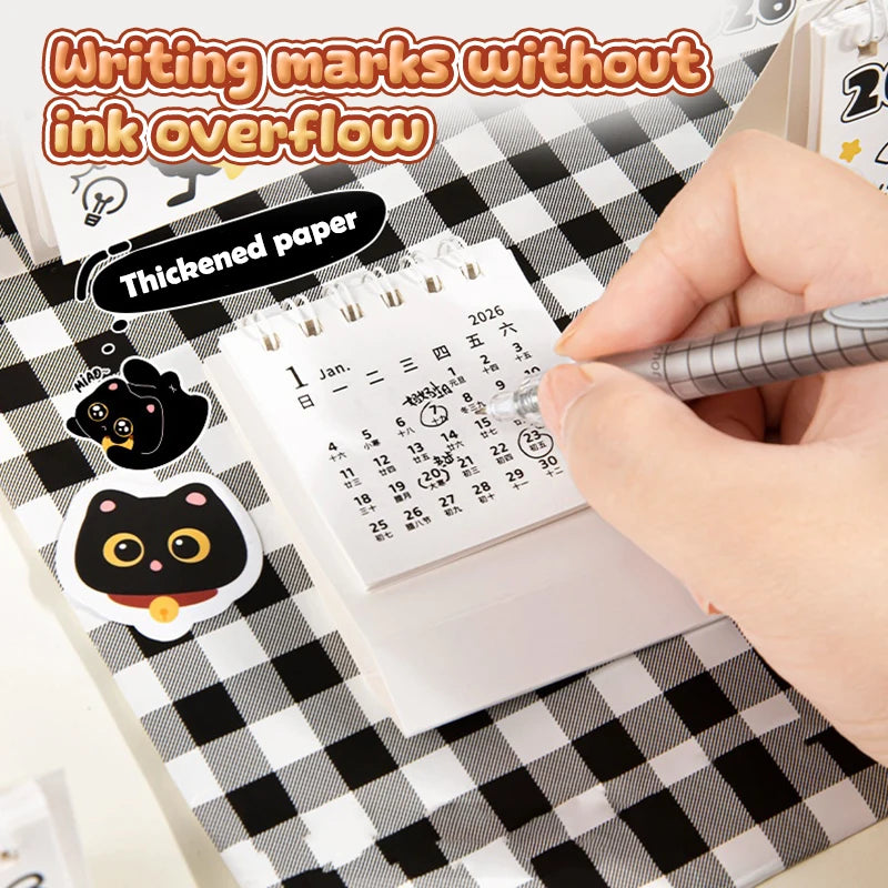 Random Mini 2026 Calendar Portable Cute Cat Office School Supplies Qme
