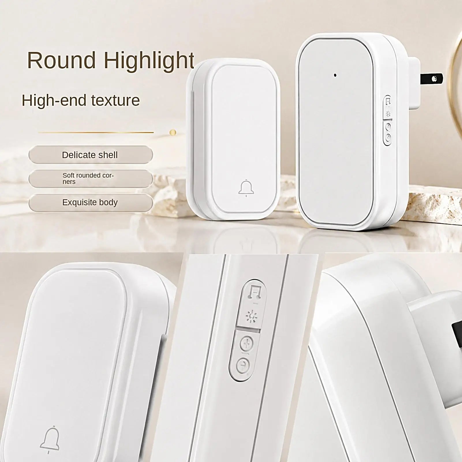 Electronic Door Bell Wireless Cordless Waterproof Adjustable Volume Qme