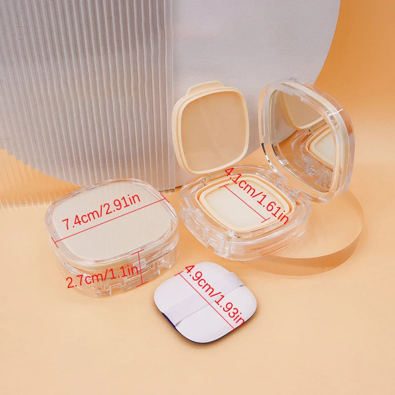 Empty Air Cushion Puff Box Mirror Sponge Portable Cosmetic Container Qme