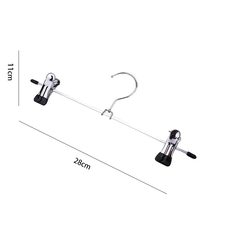 5pcs Metal Pants Racks Wind Proof Multi-purpose Skirt Racks For Clothes Drying Trousers Wardrobe Clip Anti-slip Clothes Hanger Qme