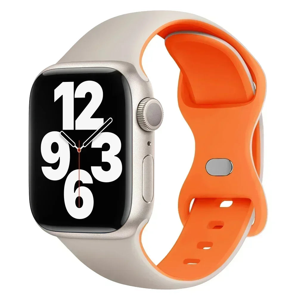 Silicone Band Apple Watch 10 9 8 7 6 5 4 3 SE Strap IWatch Ultra 2