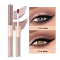 2 In 1 Stick Pearly Matte Eyeshadow Cream Smooth Nude Eye Makeup Liquid Contour Shadow Stick Waterproof Shimmer High Light Pen Qme 01