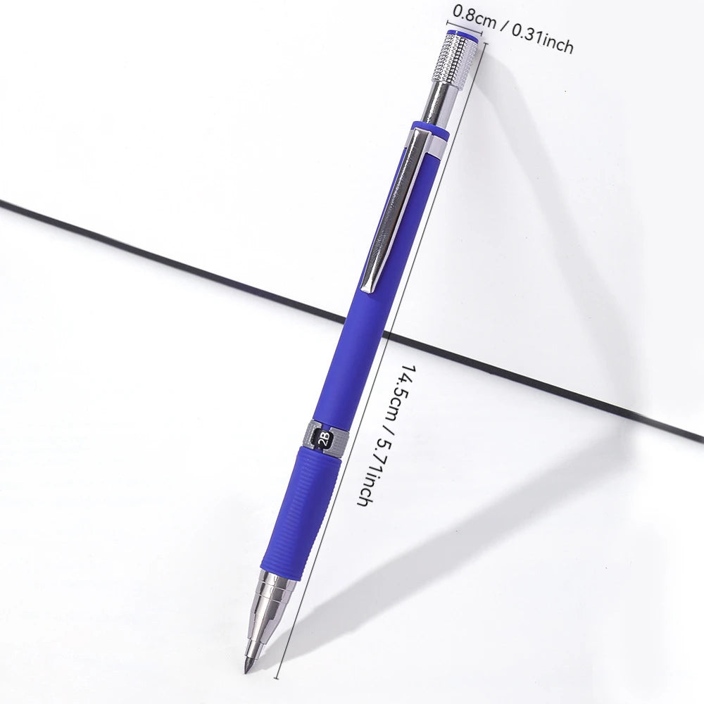21 Pieces 2.0mm Mechanical Pencil Set, 9 Pcs Pencils 2.0mm Refills (Colored & Black), Suitable for Writing Drafts, Art Sketching Qme