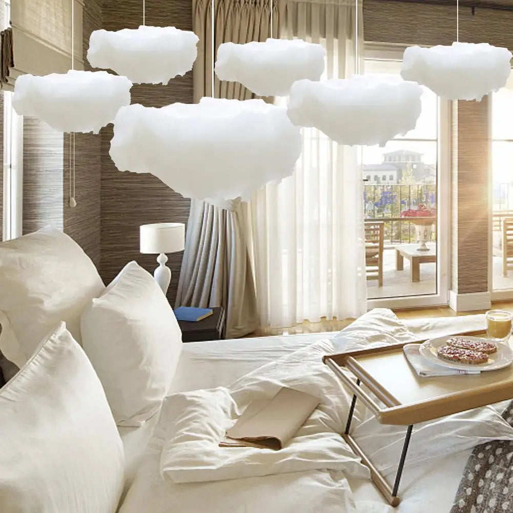 Artificial White Cotton Cloud Wedding Background Decor Props Backdrop T Stage DIY Birthday Party Wedding Hanging Ornament Qme