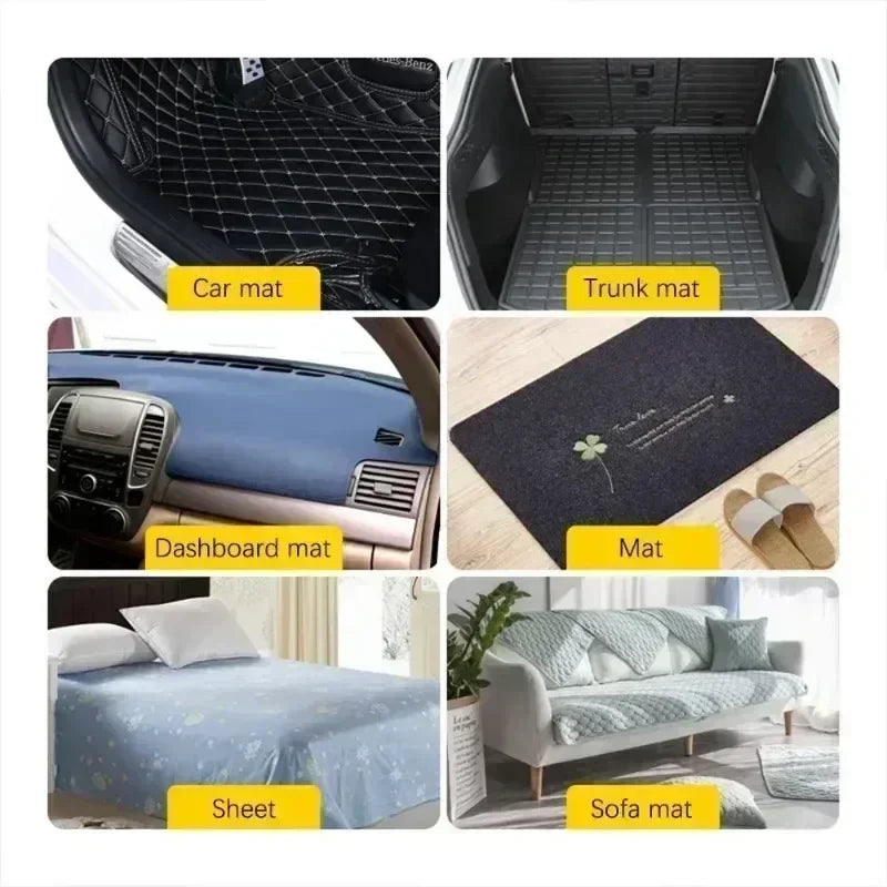100/2pc New Carpet Fixing Stickers Double Faced High Adhesive Car Carpet Fixed Patches Home Floor Foot Mats Anti Skid Grip Tapes Qme