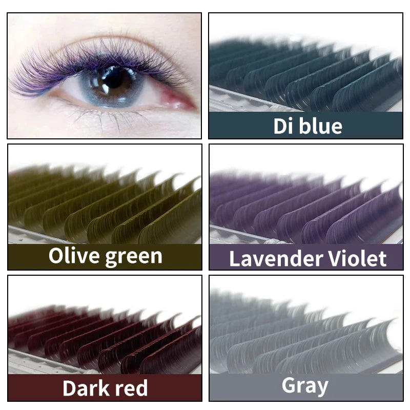 NATUHANA Dark Colored Eyelashes Extension Individual Natural False Qme
