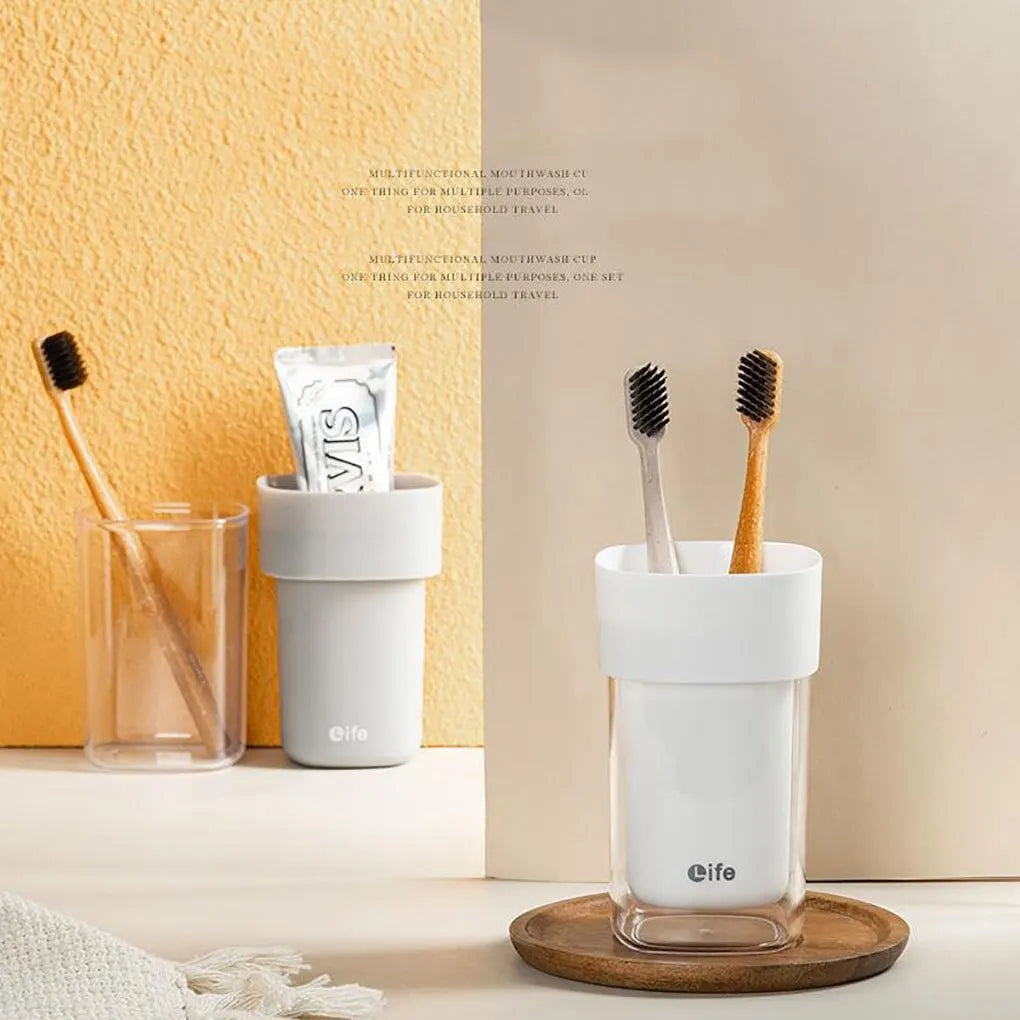 Clear Toothpaste Toothbrush Holder With Wash Cup Travel Portable Toothpaste Toothbrush Multifunctional Storage Box Protect Cover Qme