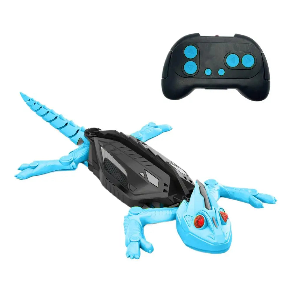 Realistic Biomimetic RC Wall Climbing Lizard Robot Toy, Remote Control Gecko that Climbs Glass & Smooth Walls Home Family Toy Qme D