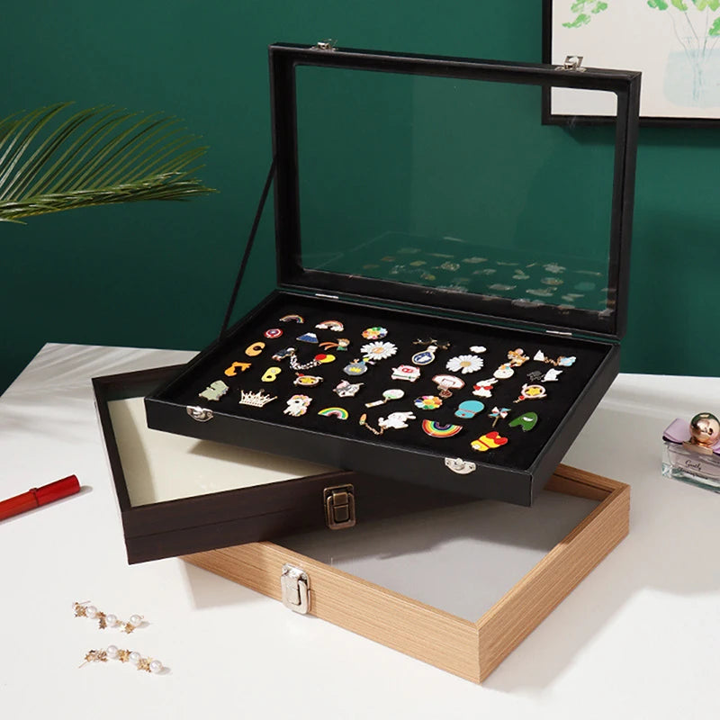 Medal Jewelry Collection Display Frame Pin Case Badge Storage Box Qme