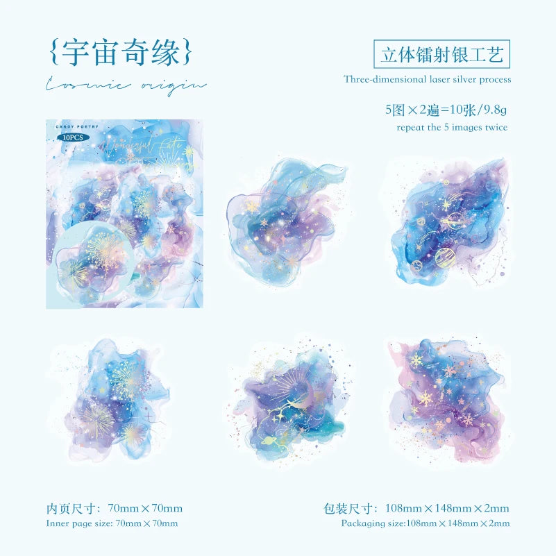 Watercolor spatter Sticker Pack Journaling School Accessories DIY Decorative Scrapbook Color Label Sticker Aesthetic Stationery Qme F