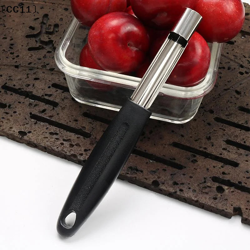 Stainless Steel Cherry Corer Non Slip Handle Blade Home Kitchen Qme
