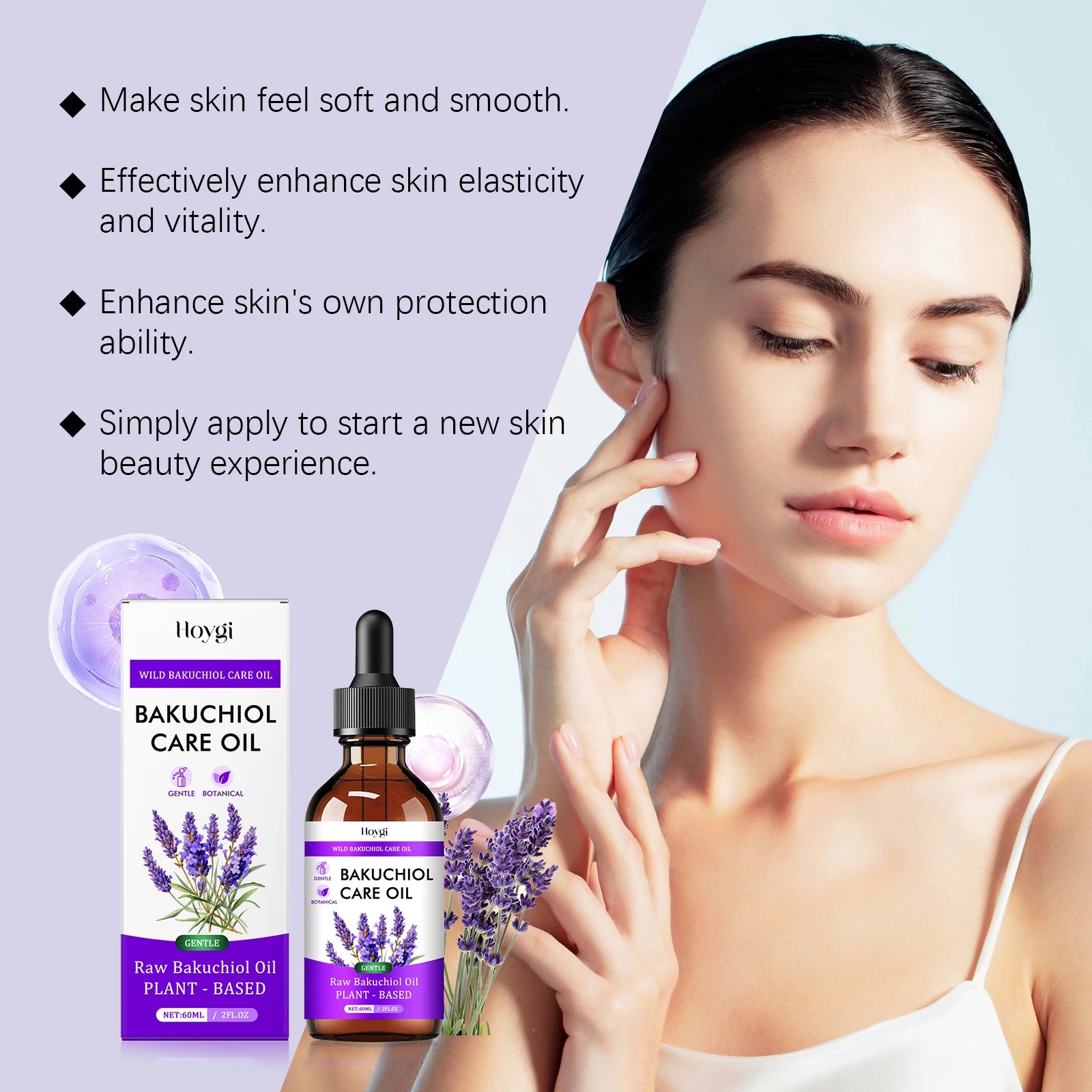 Bakuchiol Essectial Oil Relaxing Fade Fine Lines Brightening Skin Smoothing Facial Body Skin Care Nourish for Sensitive Skin Qme
