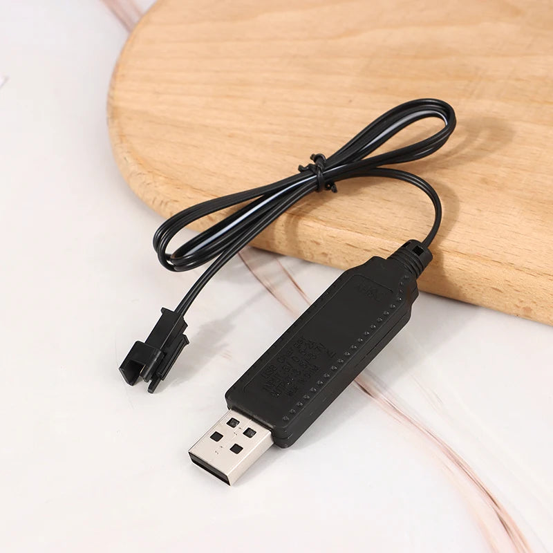 USB Charger Cable For 3.7V Lithium Battery Charger SM-2P Forward RC Car Aircraft Parts RC Quadcopter Toy Aircraft Accessories Qme