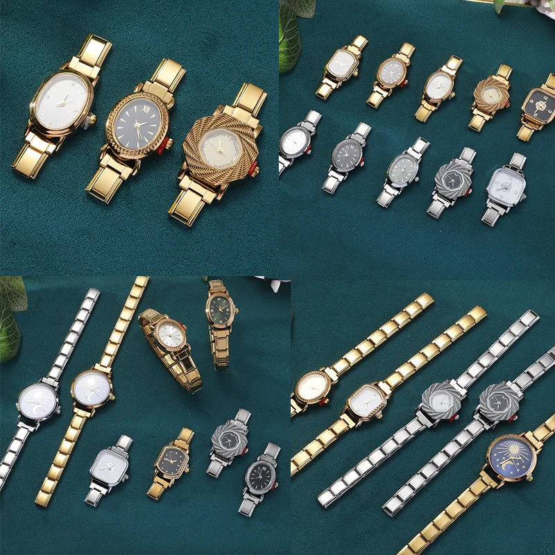 High Qulity Watch for Women Luxury Gift Girl Wristwatches Ladies Bracelet Wristwatches Stainless Steel Strap Small Dial Watch Qme