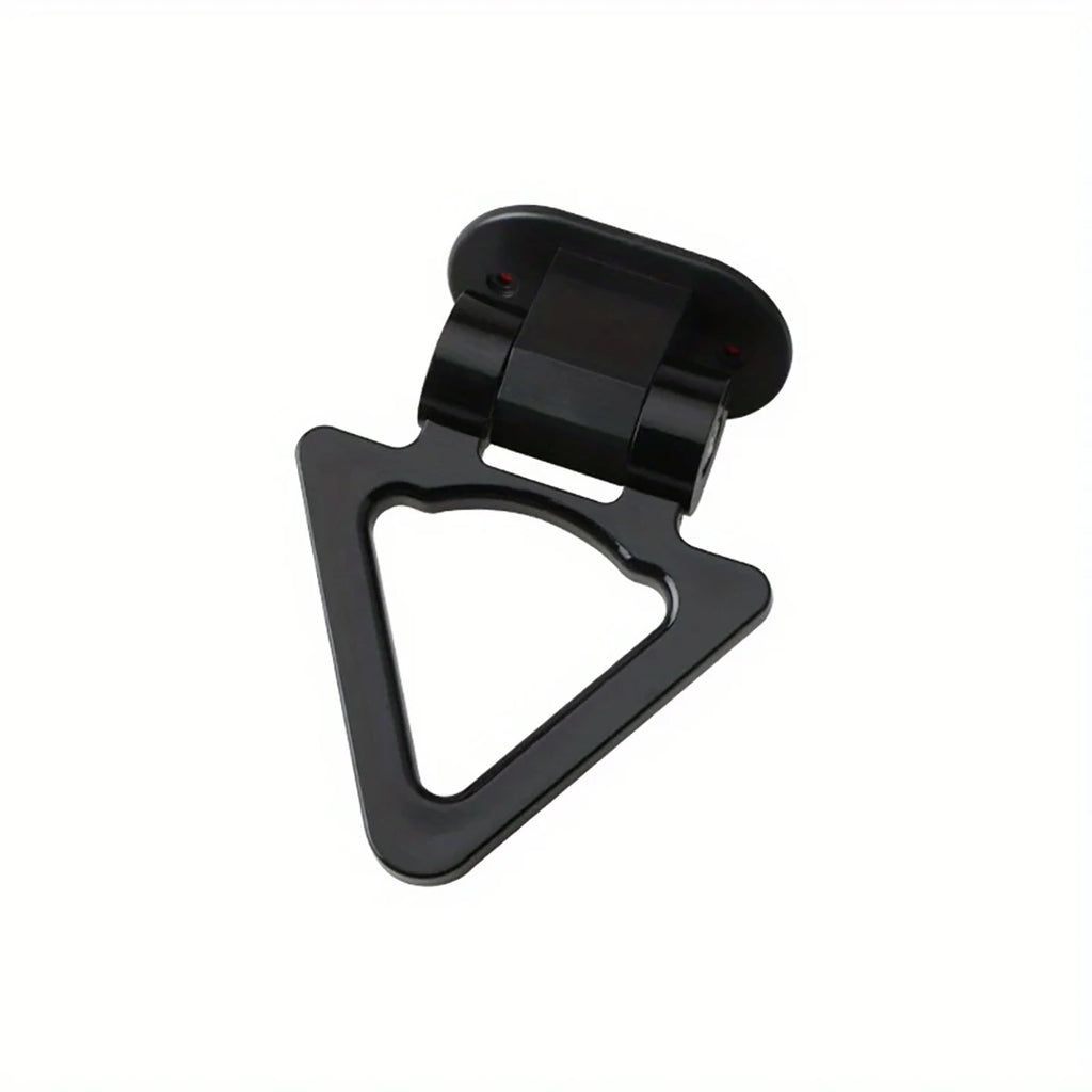Car Triangle Shaped Tow Hook Decorations Trailer Sticker Exterior ABS Qme black