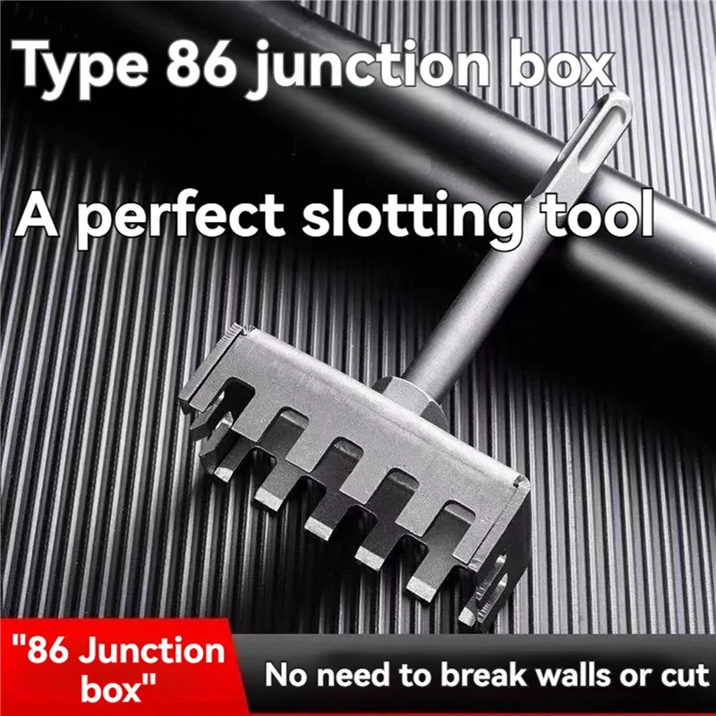 A02F-2X Square Hole Cutter For 86-Type Box Electric Hammer Hole Expansion Electrician Wall Socket Slotting Installation Qme