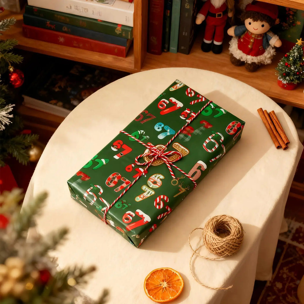 Wrap Paper Number Festive 20 Pieces Traditional Holiday Wrap Paper For Tradition Holiday Cheer Home Sharing Celebration Festival Qme