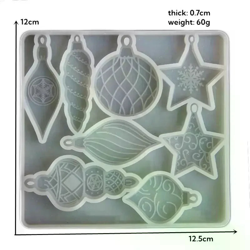 Creative Sea Stone Mold For Handmade Crafts Epoxy Resin Ornament Crafting Molds Christmas Tree Mold Qme