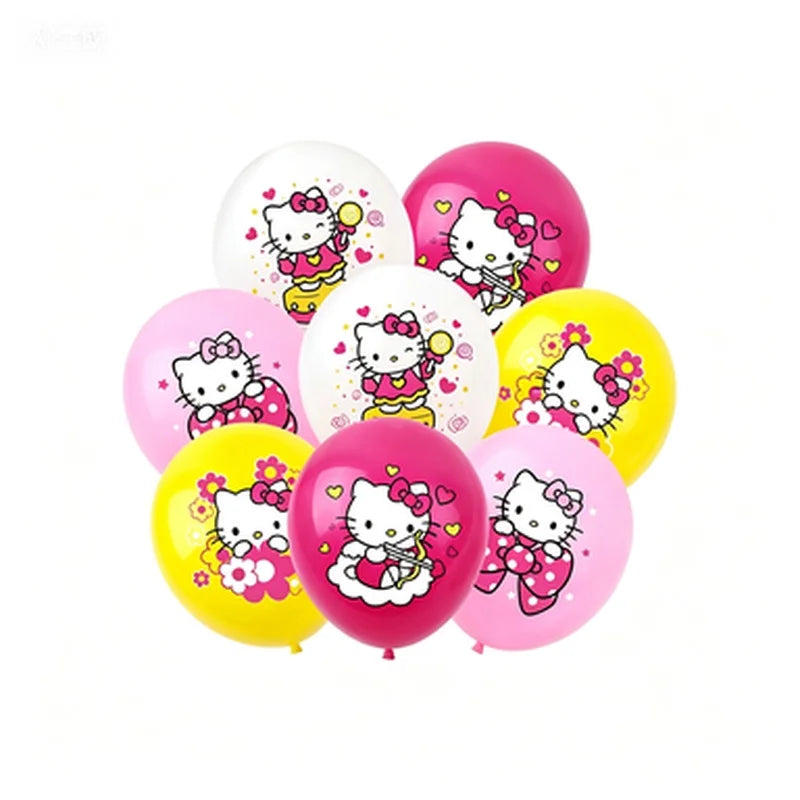 Hello Kitty Kuromi-themed Latex Balloon Decorations Student Birthday Qme