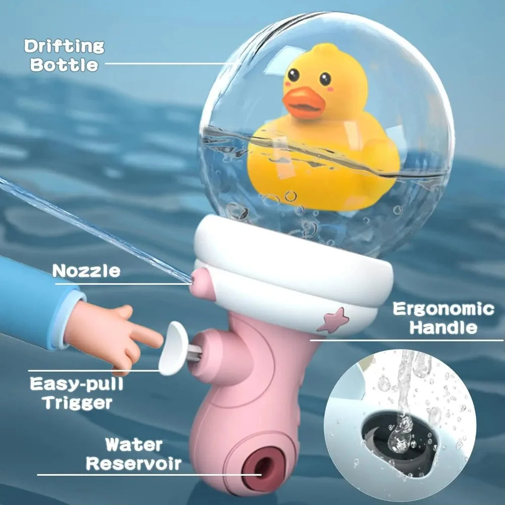 Animal Water Gun with Light for Kids Water Blaster Squirt Guns Pump Toddler Bath Toy for Summer Swimming Pool Beach Outdoor Qme