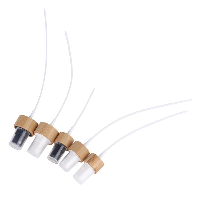 Bamboo Plastic Skincare Packaging Bottle Pump Lids Eco Friendly Qme