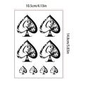 New Spades Q Tattoo Stickers Temporary Stickers Waterproof, Durable Black Solid Color Disposable Stickers Sexy Tattoo Stickers Qme B-Q
