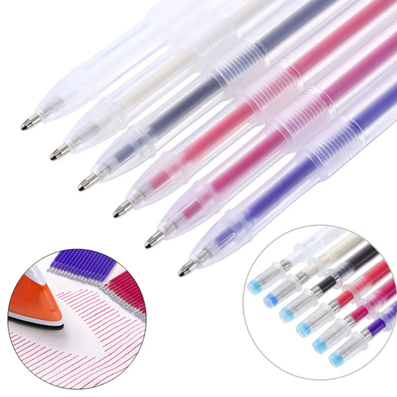 10pcs Heat Erasable Pen High Temperature Disappearing Fabric Marker Qme