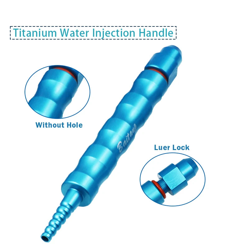 Liposuction Needle Converter Handle Stainless Steel Titanium Water Qme black