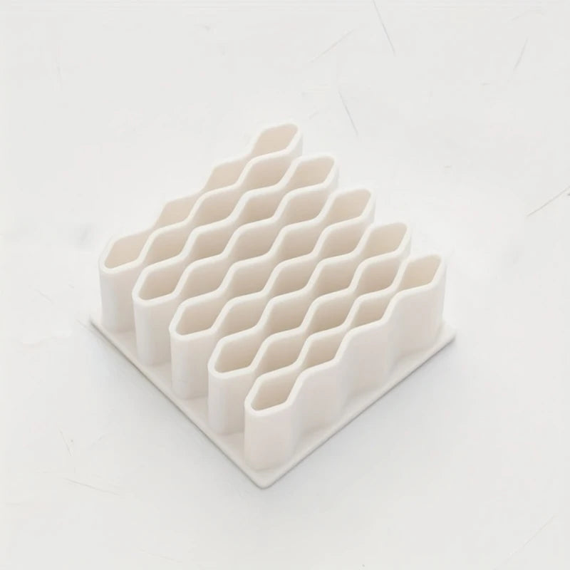 Pen Holder Multi-purpose Ointment Holder Stationery Storage Rack Desktop Ointment Stand Home Compartment Organizer Qme White