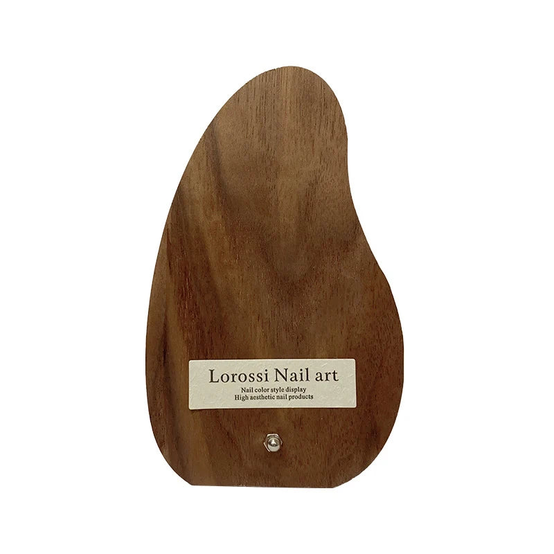 Ancient Nail Art Board Walnut Display Adornment Wear Polish Glue Card Qme
