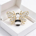 Rose Gold Plated Purple Crystal Bee Brooch With Rhinestone Enamel Wings For Wedding Party Daily Wear Qme style 2