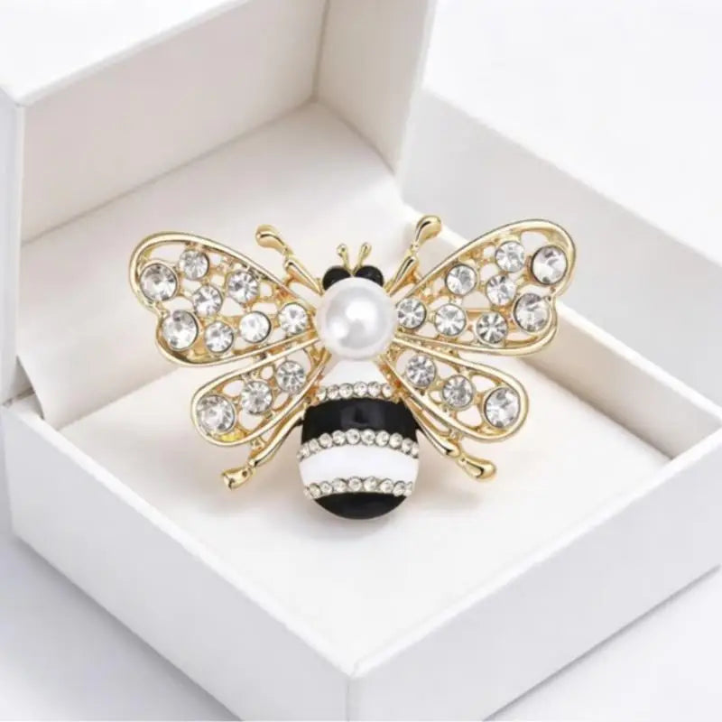 Rose Gold Plated Purple Crystal Bee Brooch With Rhinestone Enamel Wings For Wedding Party Daily Wear Qme style 2