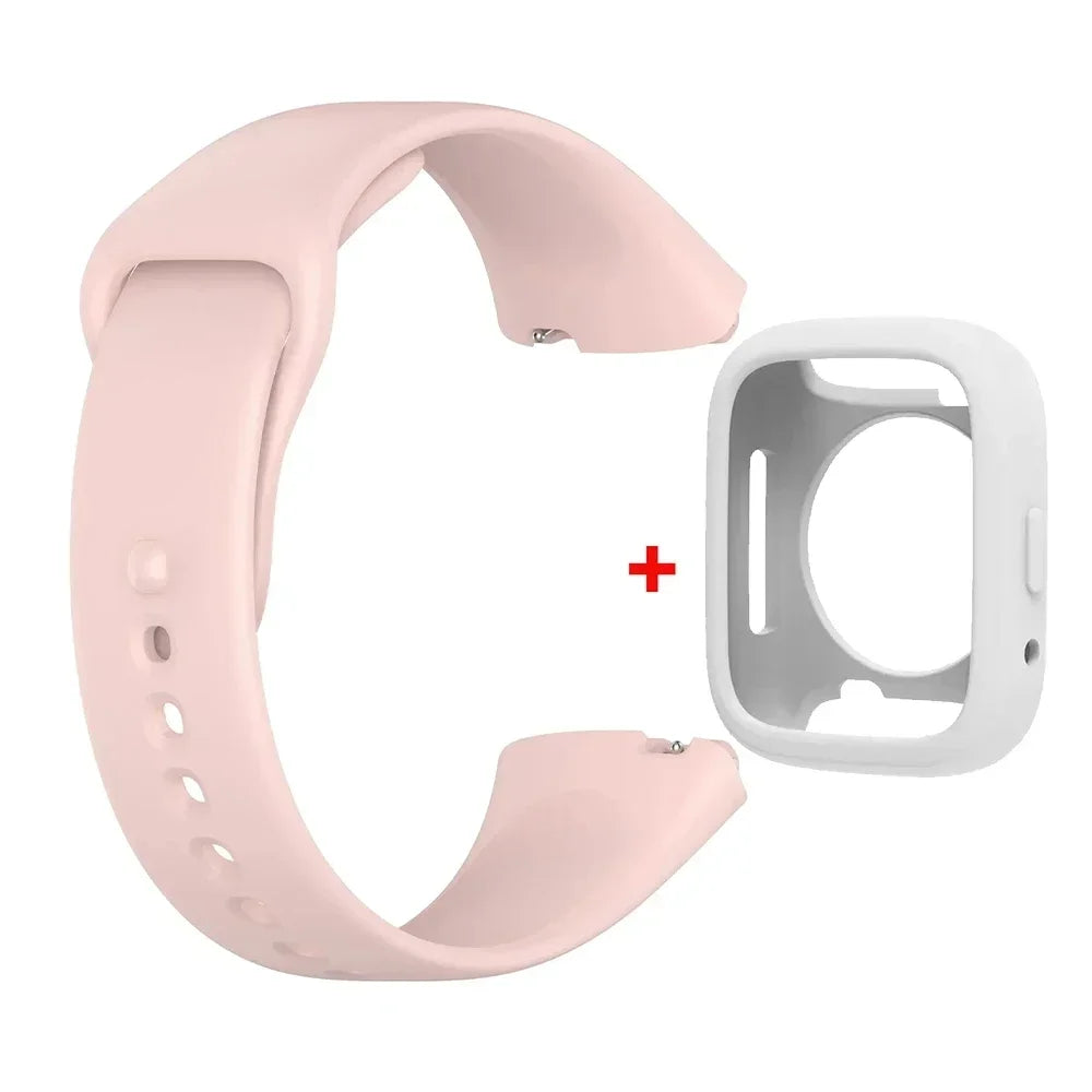Official same model Silicone Strap For Redmi watch 3 Active Bracelet Wristbands+Protective Cover for Xiaomi Redmi watch 3 band Qme