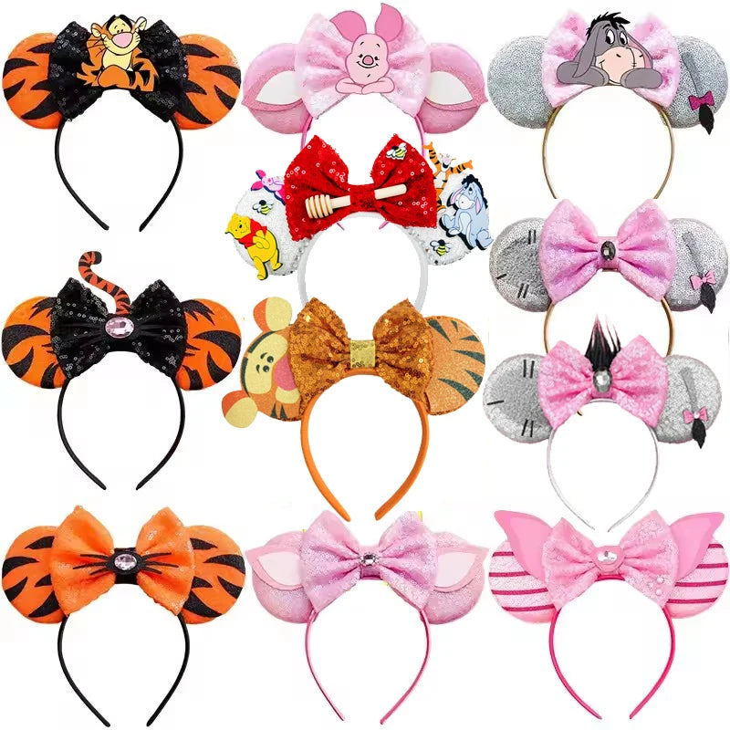 Mickey Mouse Headband Bee Winnie the Pooh Bear Hair Bands For Women Tigger Ears Hairwear Eeyore Hairband Piglet Hair Accessories Qme