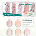 Nailpop 140 Mixed 5 Colors Nude Pink False Nails Artificial Press Qme 5 Color Almond