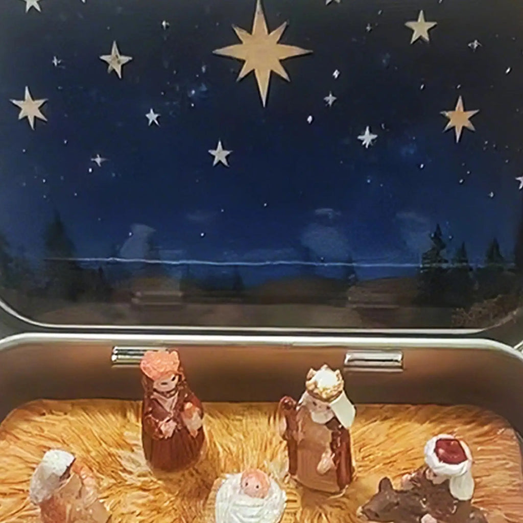 Nativity Figurines Resin Christmas Decorations Holy Family Manger Nativity Scene Statue For Home Tabletop Cabinet Desk Bedside Qme