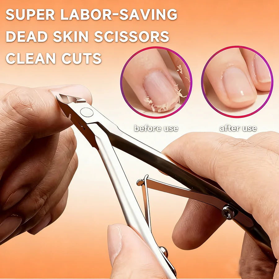 Professional Cuticle Trimmer Jaws Stainless Steel Nail Toenail Qme