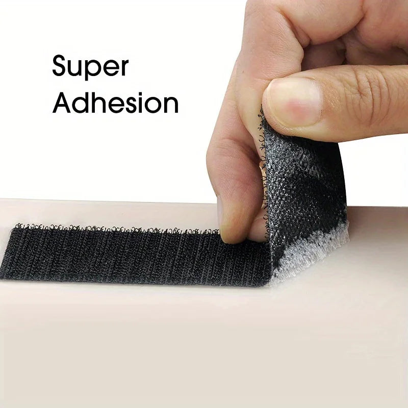20mm Strong Self Adhesive Hook and Loop Fastener Tape Magic Strip Sticker Industrial Strength Sticky Strap DIY Craft Accessories Qme